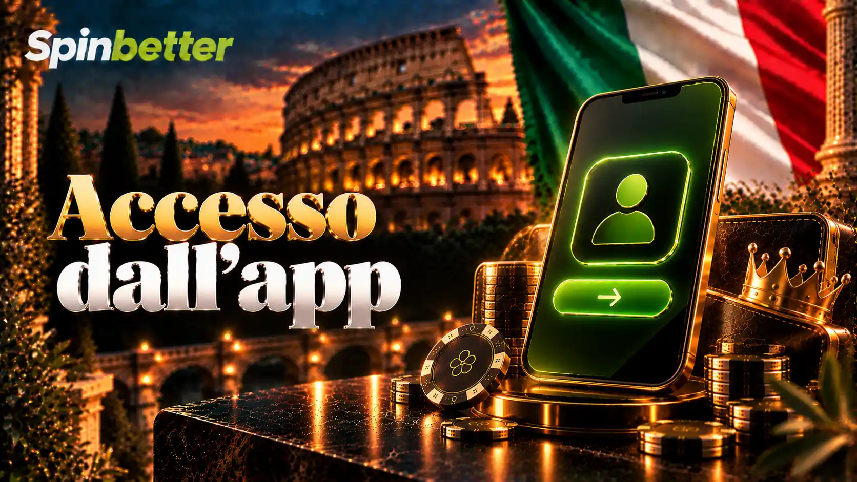 Accesso al conto SpinBetter dall&rsquo;applicazione mobile