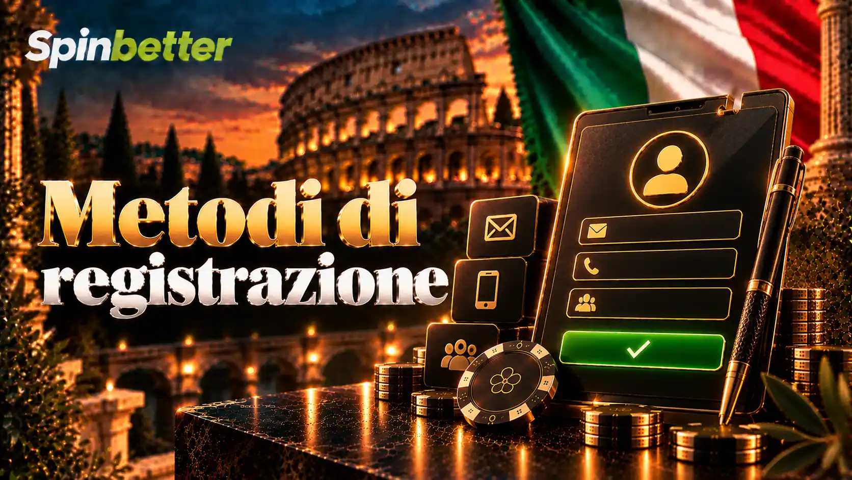 Le strade disponibili per aprire un conto SpinBetter dall’Italia