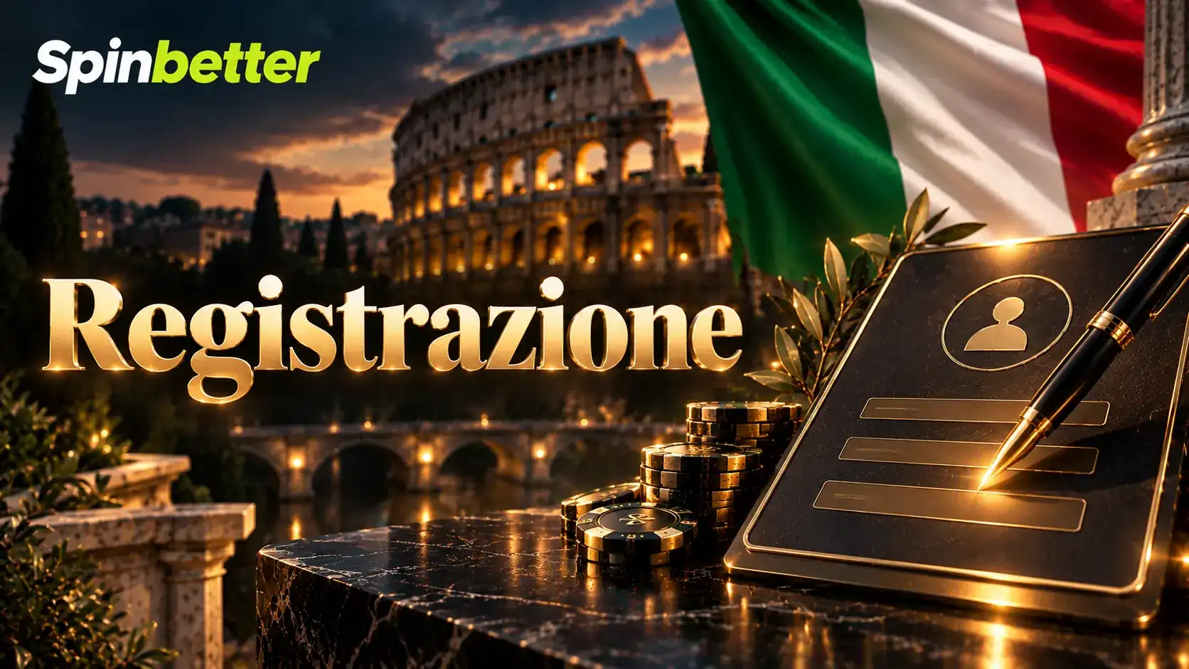 Modulo di apertura del conto SpinBetter con i dati richiesti